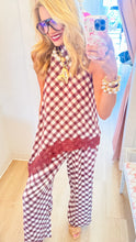 Merlot Gingham Pant Set