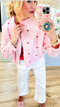 Deal Of The Day Pink and Red Heart Cardigan