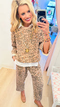 Ecru Animal Print Pant Set