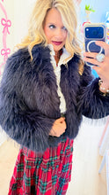 Ivy Jane Navy Faux Fur Jacket