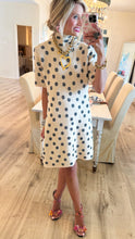 Ecru Metallic Polka Dot Sweater Dress