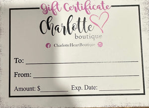 Charlotte Heart Gift Card