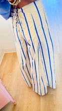 Blue Stripe Wide Leg Pants