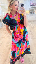 Multi Floral Fly Away Sleeve Midi Dress