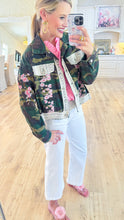 Camo Vintage Washed Flower Patch Jacket
