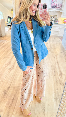 Chambray Blazer Jacket