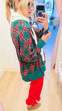 Green Plaid Holly Jolly Oversized Sweatshirt