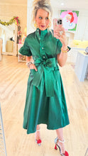 Green Button Up Midi Dress