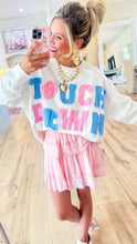 Pink and Blue Touchdown Patchwork Sweatshirt