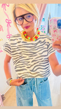 Queen of Sparkle Sequin Zebra Top