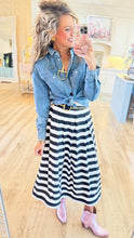 Denim Western Embroidered Button Up