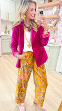 Hot Pink Crinkle Velvet Blazer