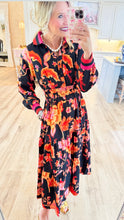 Black Multi Floral Midi Dress