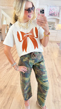 Bone Bow Football Cropped Tee