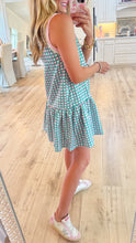 Green and Pink Printed Dress