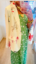 Cream Multi Horse Print Blazer