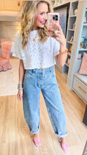 Rhinestone Barrel Jeans