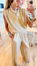 Taupe Metallic Pant Set