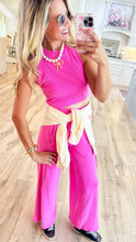 Fuchsia Mineral Washed Pant Set