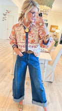 Ecru Floral 3/4 Sleeve Top