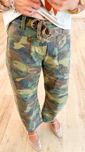 Risen Camo Barrel Jeans