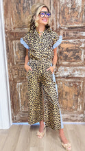 Restock Brown Leopard Stripe Contrast Pant Set
