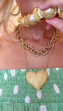 Gold and Pearl Heart Necklace