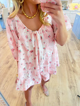 Light Pink Floral Gingham Eyelet Romper