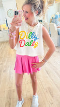 Dilly Dally Printed Cropped Tank Top