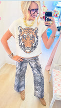 Ivory Tiger Knit Sweater Vest