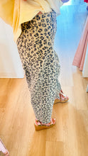 Animal Print Twill Barrel Pants