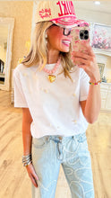 Off White Scattered Pearl Top