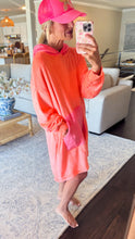 Neon Coral Soft Oversize Lounge Hoodie