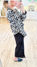 Black Printed Cardigan