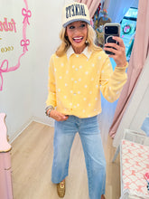 Yellow and White Polka Dot Cardigan