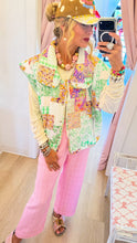 Green Combo Patchwork Vest