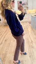 Navy Bear Knit Sweater