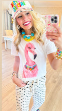 Flamingo Jeweled Collar Tee
