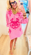 Orchid Bloom Embroidered Applique Dress