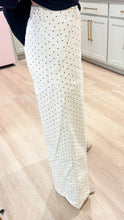 Cream and Black Polka Dot Wide Leg Pants