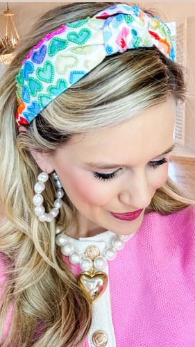 Multi Color Heart Headband