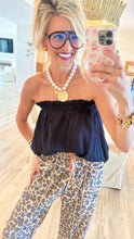 Black Bubble Hem Tube Top