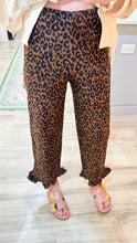 Leopard Ruffle Hem Pants