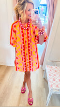 Pink Multi Poplin Shift Dress