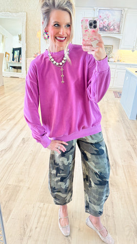 Plum Fleece Sweatshirt