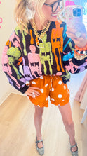 RESTOCK Orange Polka Dot Ruffle Hem Shorts