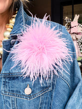 Pink Feather Brooch