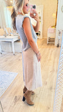 Taupe and Grey Colorblock Skirt Set