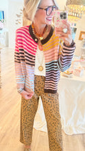 Rainbow Mix Stripe Cardigan