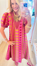 Plum Multi Print Midi Dress